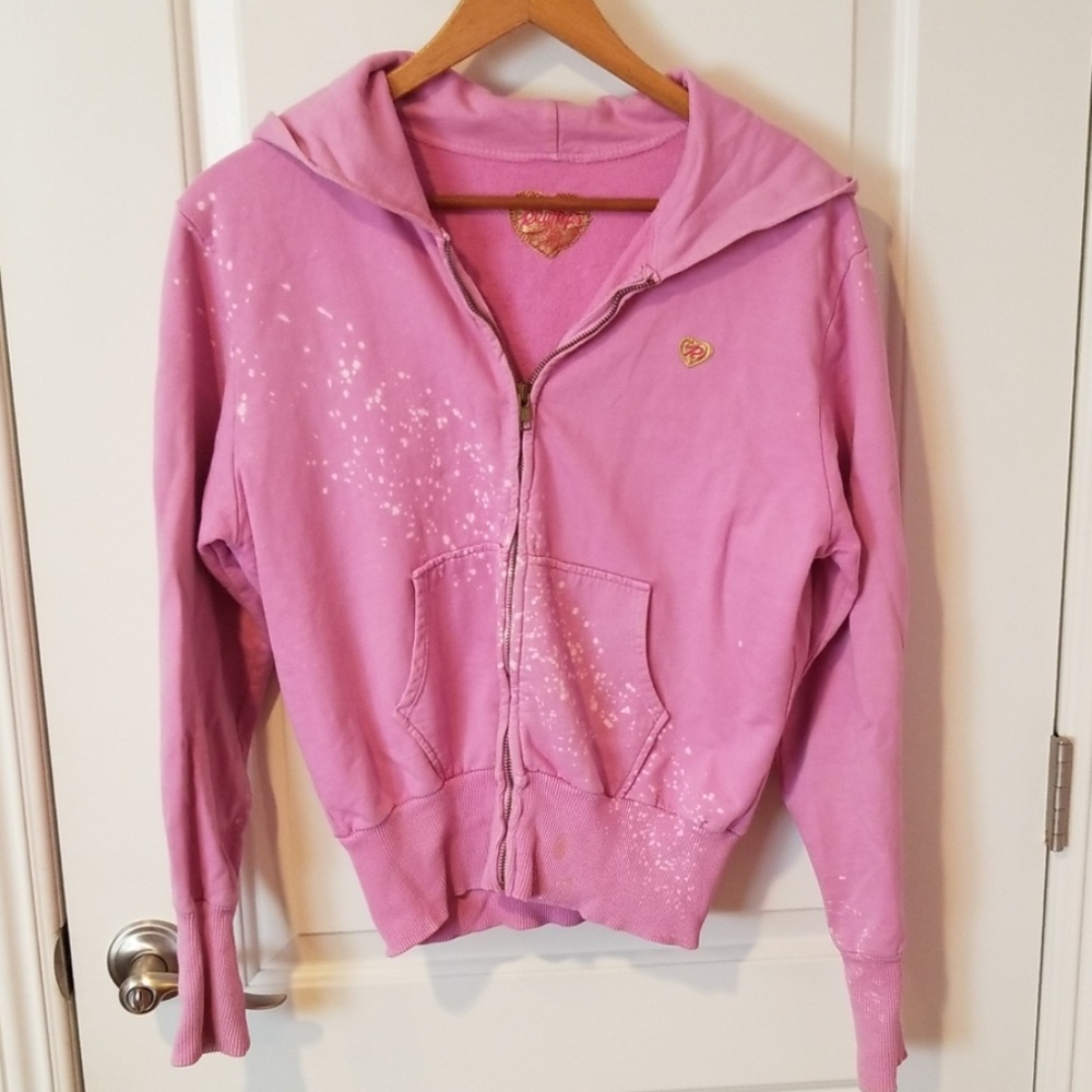 Primp pink zip up hoodie